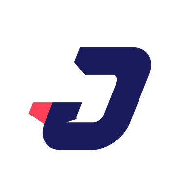 Logo tasarım şablonu çalıştırmak J harfi.
