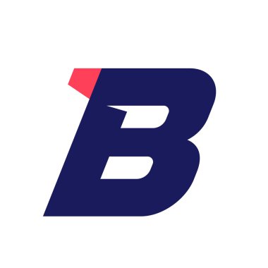 Logo tasarım şablonu çalıştırmak B harfi.