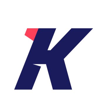 Logo tasarım şablonu çalıştırmak K harfi.