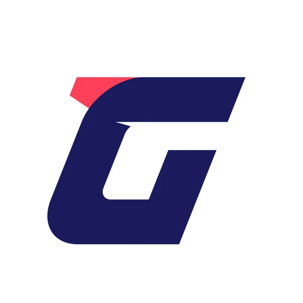 G Brief laufen Logo Design-Vorlage. — Stockvektor