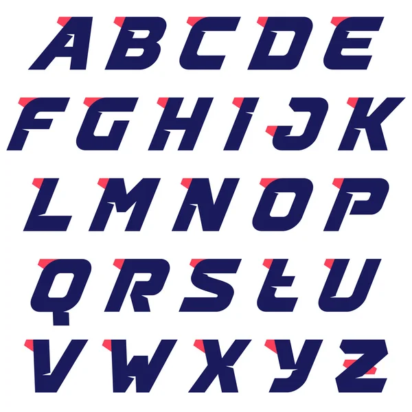 Sport Alphabet Run Logos Design-Vorlage. — Stockvektor