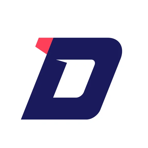 Plantilla de diseño de logo D letter run . — Vector de stock