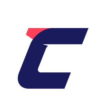 C çalıştırmak mektup logo tasarım şablonu.
