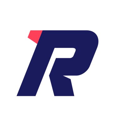 Logo tasarım şablonu çalıştırmak R Harfi.