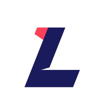 Logo tasarım şablonu çalıştırmak L harfi.