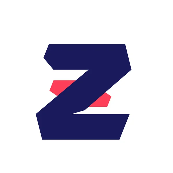 Z brief logo ontwerpsjabloon uitvoeren. — Stockvector