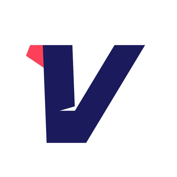 Logo tasarım şablonu çalıştırmak V harfi. — Stok Vektör