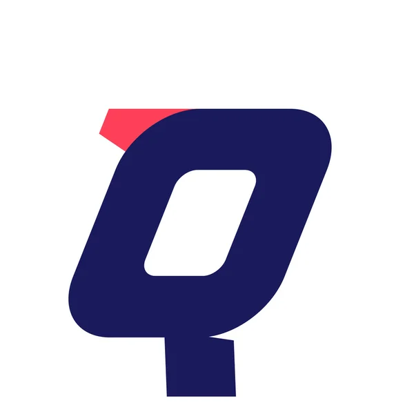 Q 문자 로고 디자인 서식 파일을 실행. — 스톡 벡터