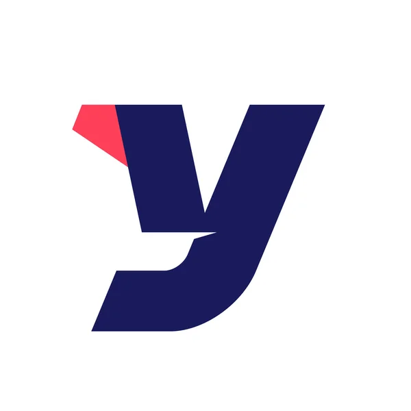 Y brief logo ontwerpsjabloon uitvoeren. — Stockvector