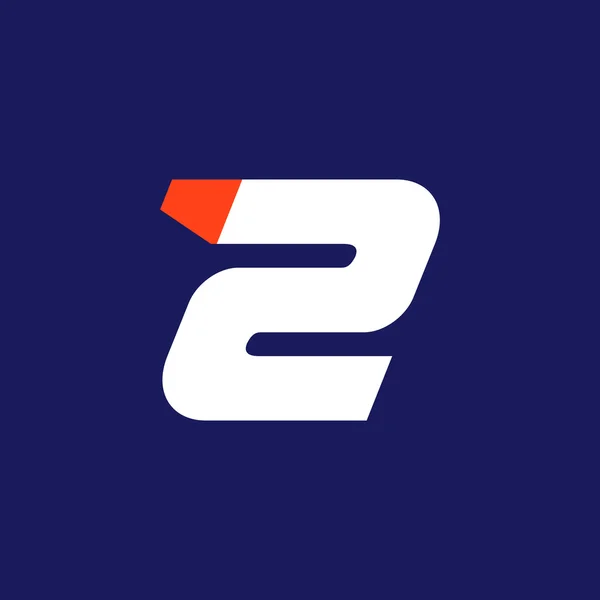 Logo numer dwa. Numer logo Sport. — Wektor stockowy
