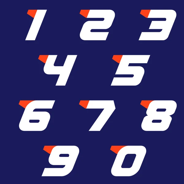 Sport Zahlen setzen Logo-Design-Vorlage. — Stockvektor