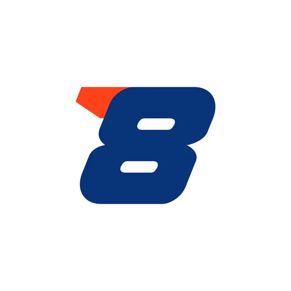 Logo numéro huit. Numéro de course logo . — Image vectorielle