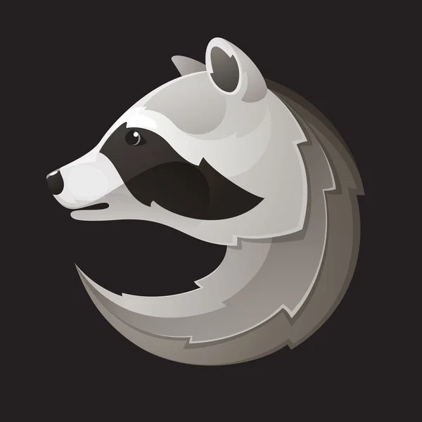 Tvättbjörn logotyp. Isolerade tvättbjörn huvud. — Stock vektor