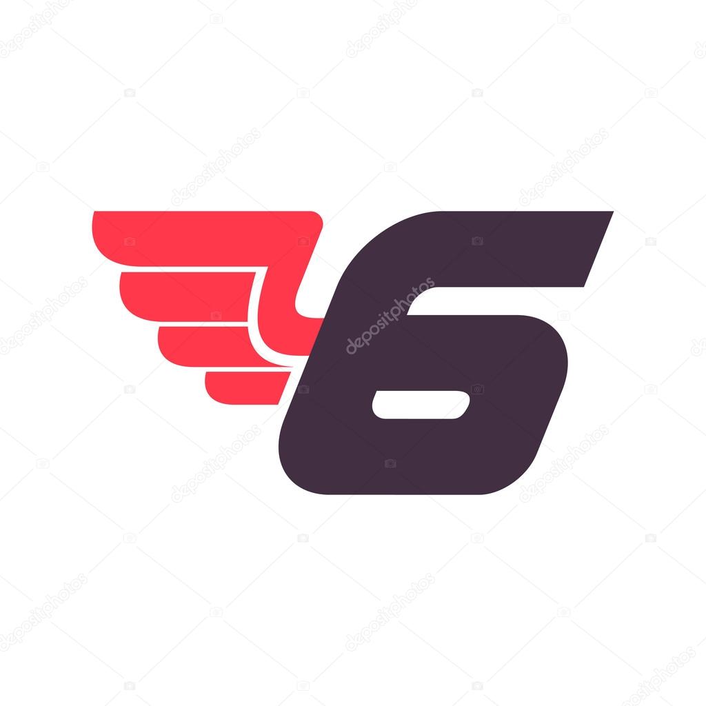 Sport number. Vector sport style typeface for sportswear, sports club, app icon, corporate identity, labels or posters.