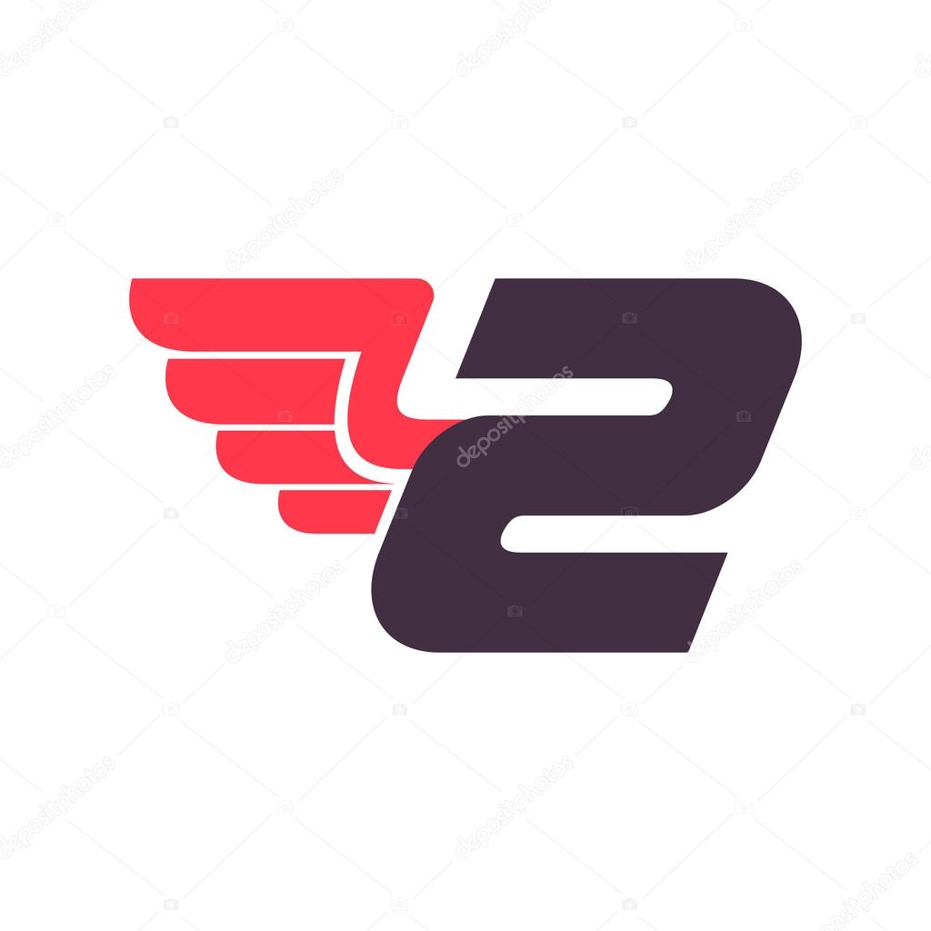 Sport number. Vector sport style typeface for sportswear, sports club, app icon, corporate identity, labels or posters.