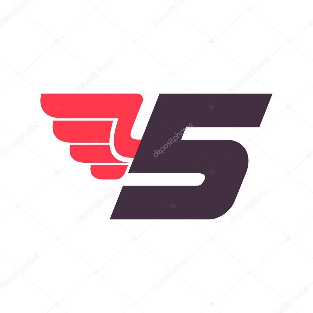 Sport number. Vector sport style typeface for sportswear, sports club, app icon, corporate identity, labels or posters.