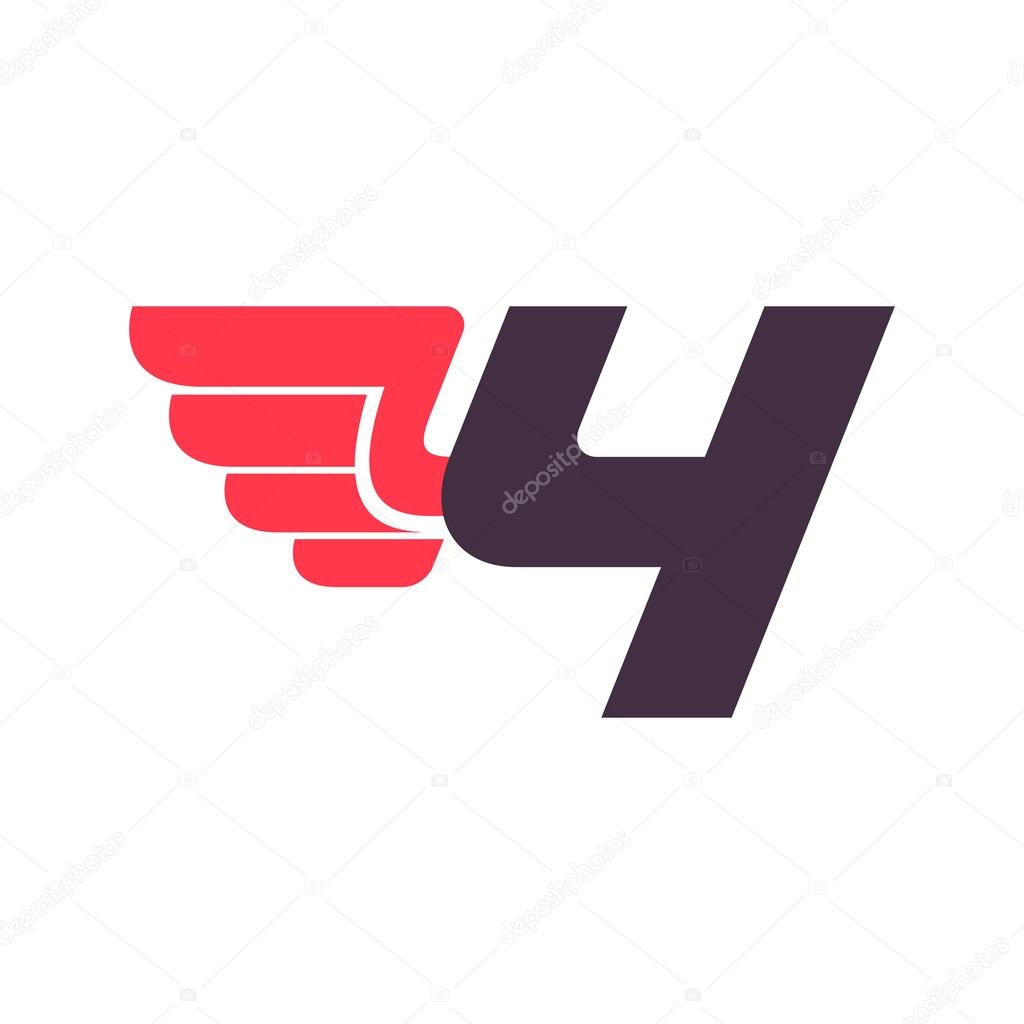 Sport number. Vector sport style typeface for sportswear, sports club, app icon, corporate identity, labels or posters.