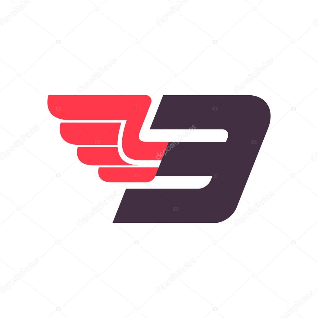 Sport number. Vector sport style typeface for sportswear, sports club, app icon, corporate identity, labels or posters.