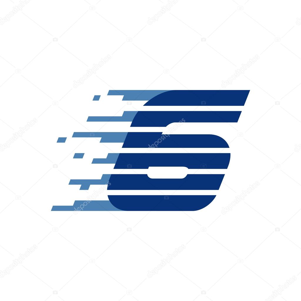 Sport number. Vector sport style typeface for sportswear, sports club, app icon, corporate identity, labels or posters.