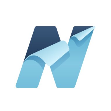 N kağıt mektup katlanmış köşeye ile.