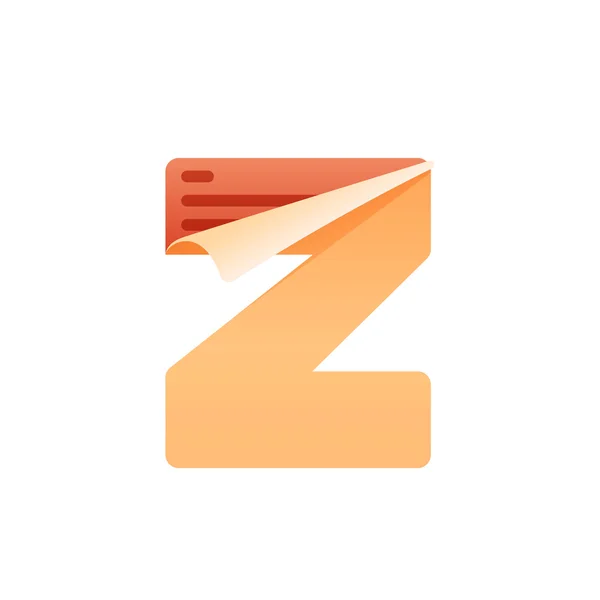 Z letter with task list icon — Διανυσματικό Αρχείο