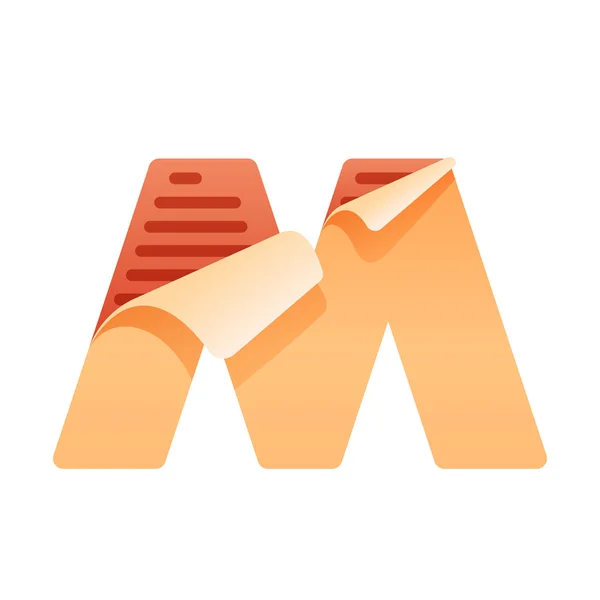 Litera M z ikoną listy zadań — Wektor stockowy