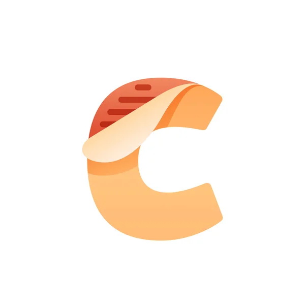 C letter met taaklijst pictogram — Stockvector