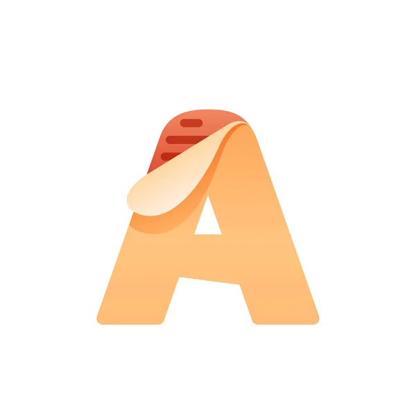 Bokstaven A med uppgiftslist ikonen — Stock vektor