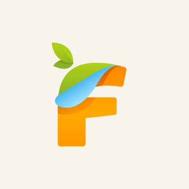 F kağıt harf logosu  