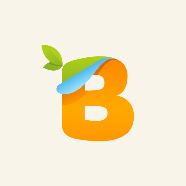 B carta lettera logo — Vettoriale Stock