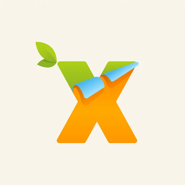 X carta lettera logo — Vettoriale Stock