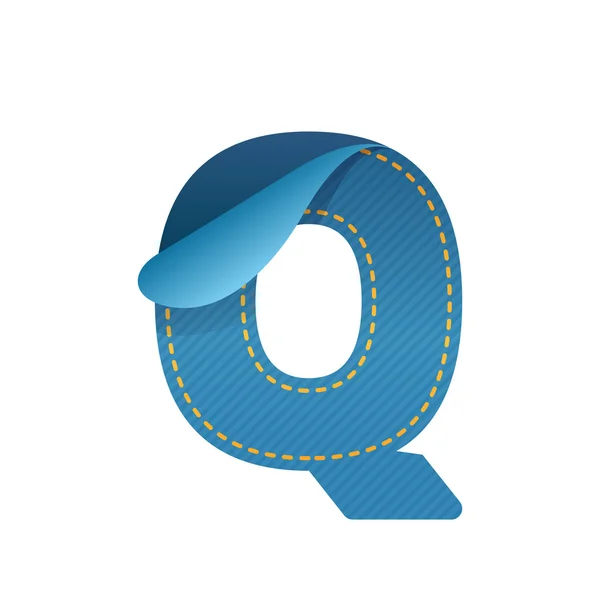 Q γράμμα τζιν — Διανυσματικό Αρχείο
