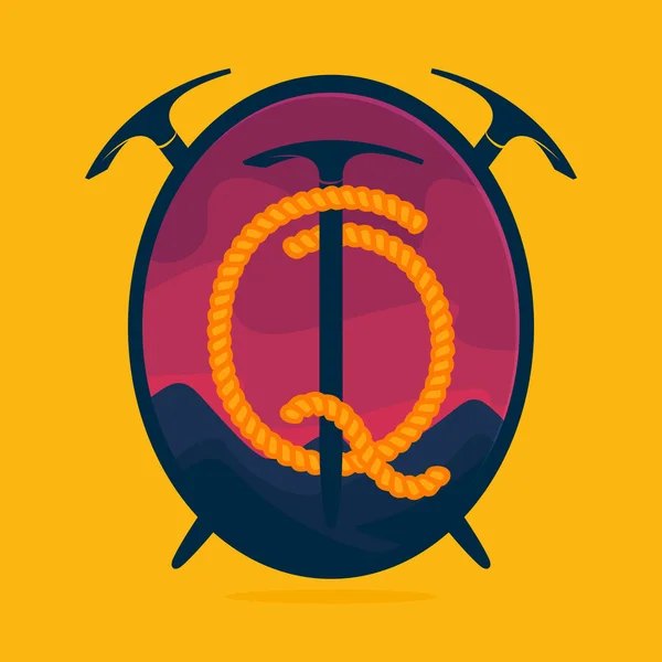 Q logotipo carta — Vetor de Stock