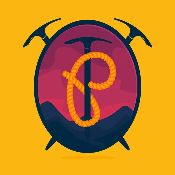 P лист логотип — стоковий вектор
