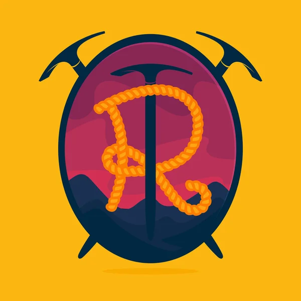 R logotipo da letra — Vetor de Stock