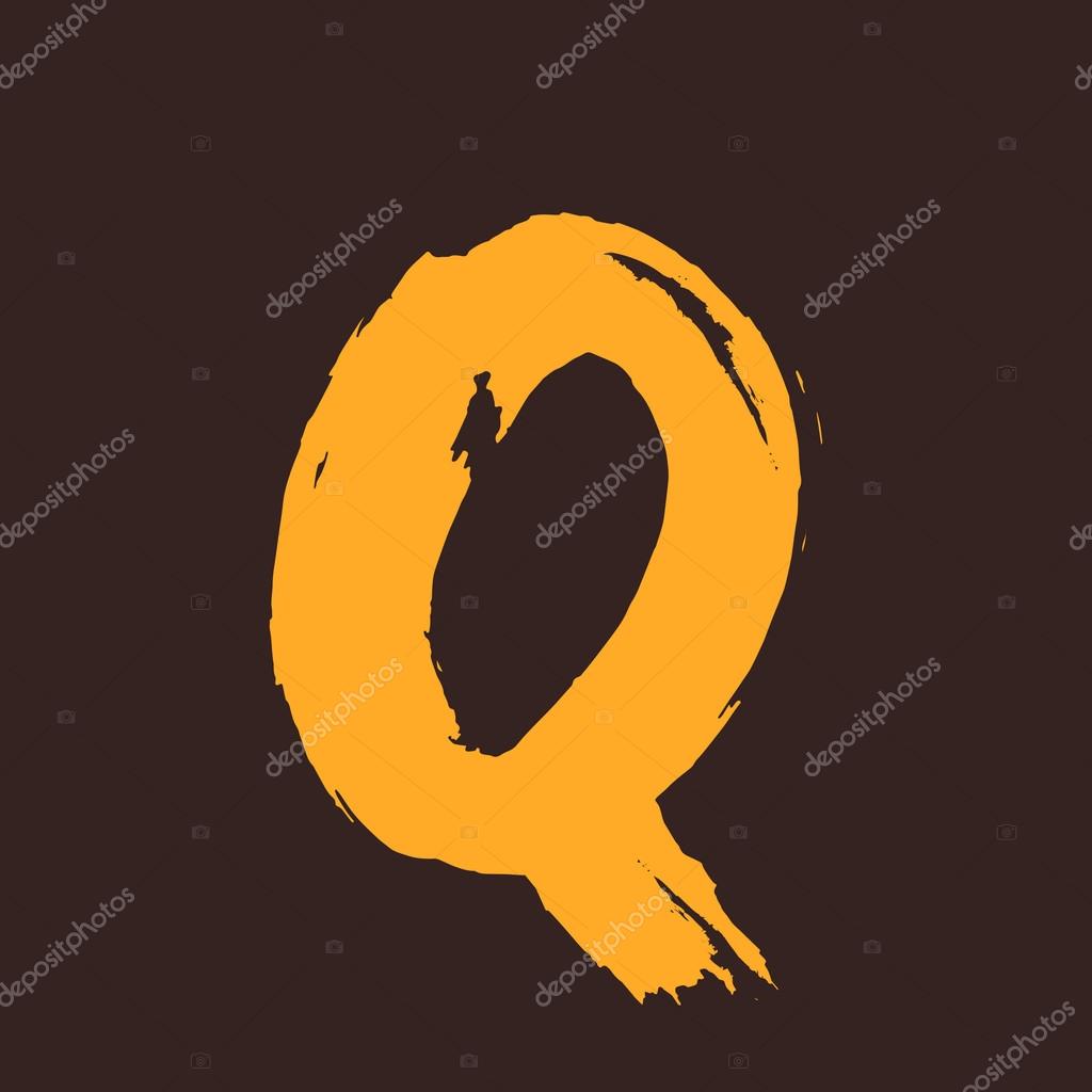 Hand drawn letter. Vector letter for use in cards, labels, posters or prints.