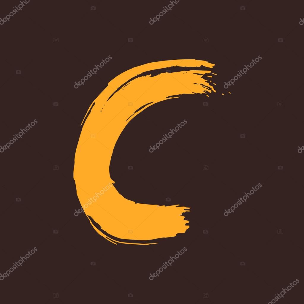Hand drawn letter. Vector letter for use in cards, labels, posters or prints.