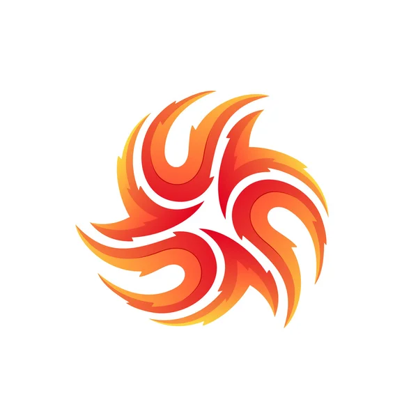 Tűz lángjai logó. Láng ikonra. Tűz hurok ikon. — Stock Vector