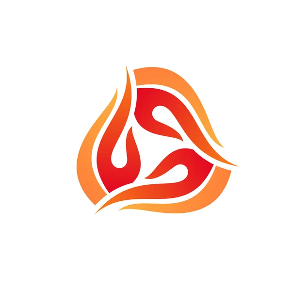 Логотип вогню. Піктограма полум'я. Піктограма пожежної петлі . — стоковий вектор