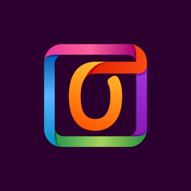 O harf kare renkli logosu.