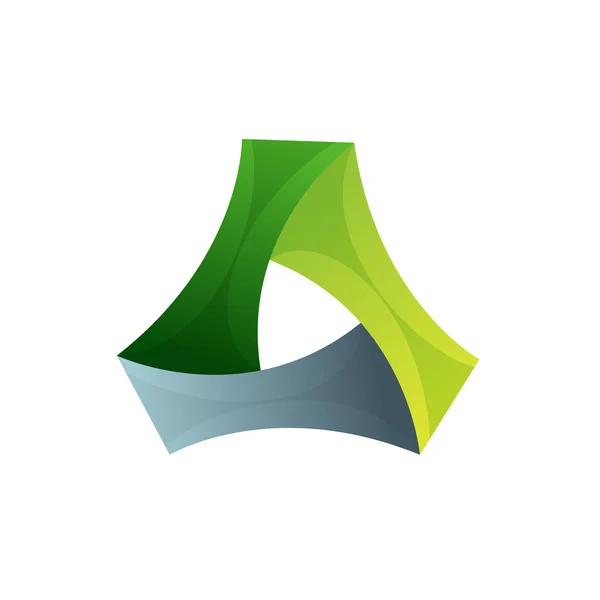 Logo del triangolo. Icona dell'ecologia . — Vettoriale Stock