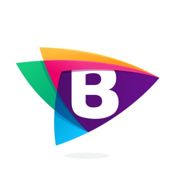 Mektup B logo üçgen Kavşağı simgesi.