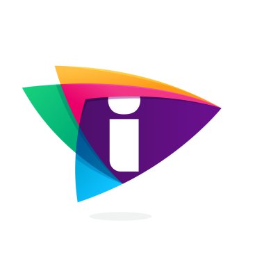 Harf ı logo üçgen Kavşağı simgesi.