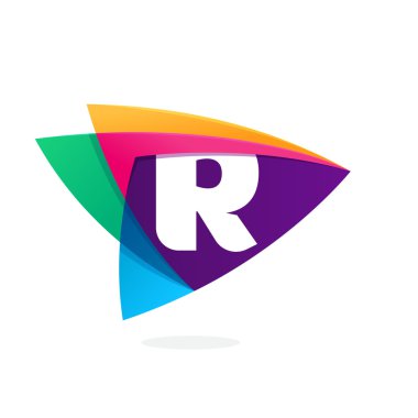 R harfi logo üçgen Kavşağı simgesi.