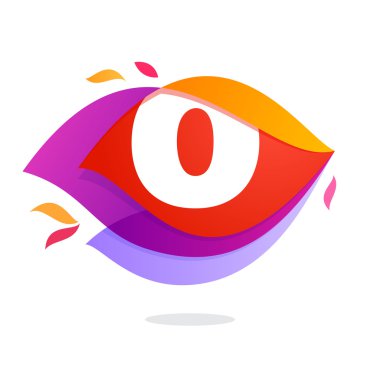 O harfi logo alev kavşak simgesi.