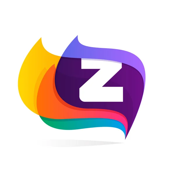 Letra Z logo en pluma o banderas icono . — Vector de stock