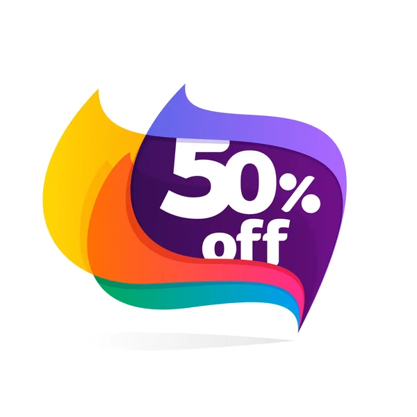 Sale logo in feather or flags icon. — Stock Vector
