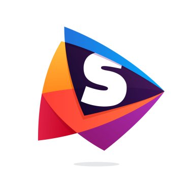 S harfi logo üçgen Kavşağı simgesi.