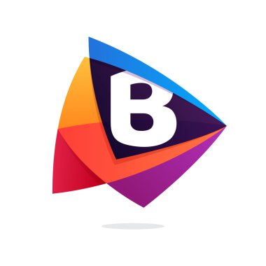 Mektup B logo üçgen Kavşağı simgesi.