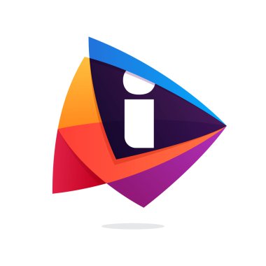 Harf ı logo üçgen Kavşağı simgesi.